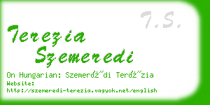 terezia szemeredi business card